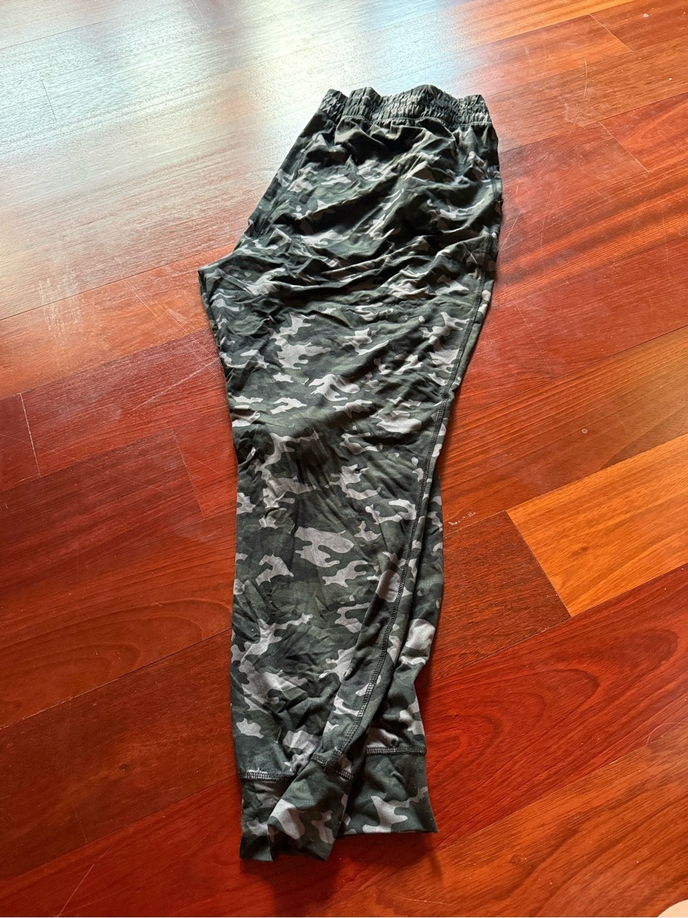 Fabletics Women's Camo Track Joggers - Black & Gray